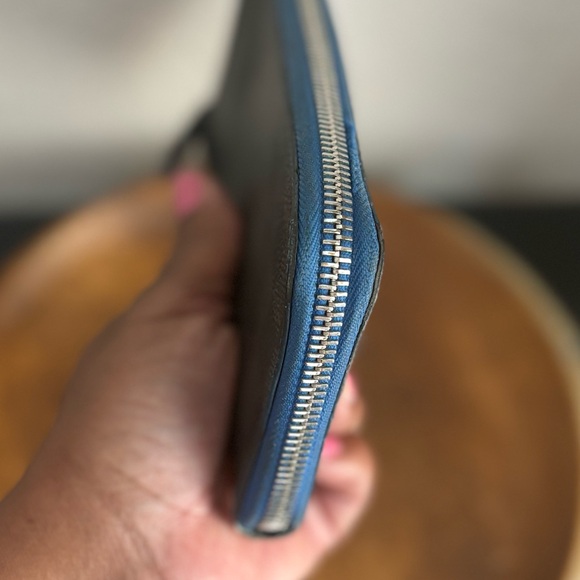 LOUIS VUITTON Long Wallet Zip Around Damier Graphite Portefeuille Vasco - Picture 7 of 14